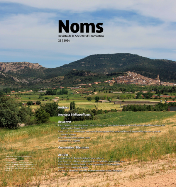 Noms-22, Revista de la Societat d’Onomàstica